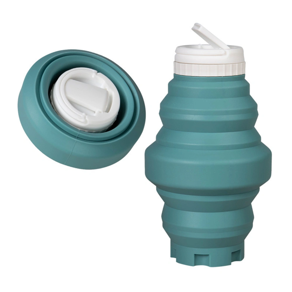 550ml Collapsible Silicone Water Bottle Large Capacity Leakproof Water Jug for Fitness Gym Outdoor Travel