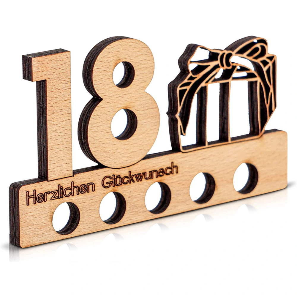 18th Birthday Money Gift Wooden Ornaments Anniversary Funny Money Gift Congratulations Card