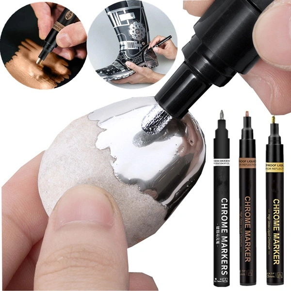 Liquid Mirror Marker Silver Markers Pen DIY Reflective Paint Pens Mirror Markers Chrome Finish Metallic Art Craftwork Pen