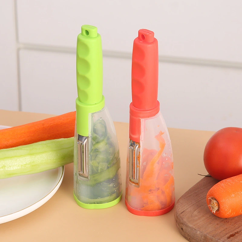 Multifunctional Storage Type Peeling Knife with Storage Tube Peeler Vegetable Fruit Peeling Supplies Household Supplies Kitchen Gadget