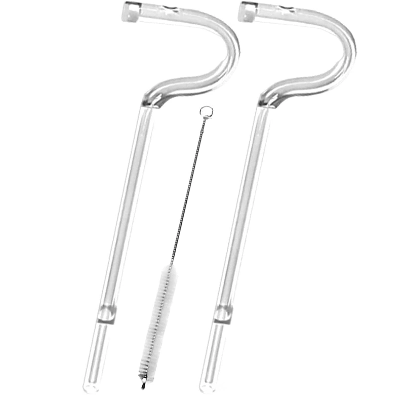 Reusable Glass Straw with Cleaning Brush Perfect for Smoothies, Tea, Hot Chocolate and Juices