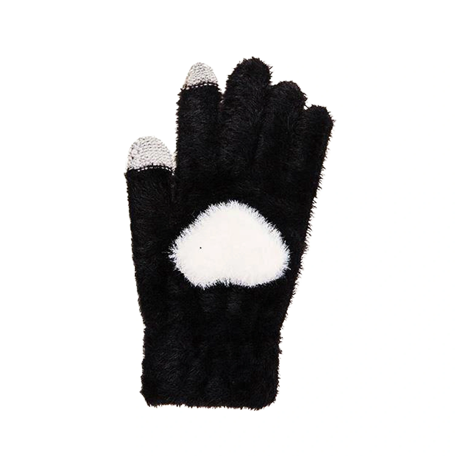 Winter Fuzzy Knit Gloves, Winter Warm Touchscreen Gloves Elastic Cuff Texting Gloves