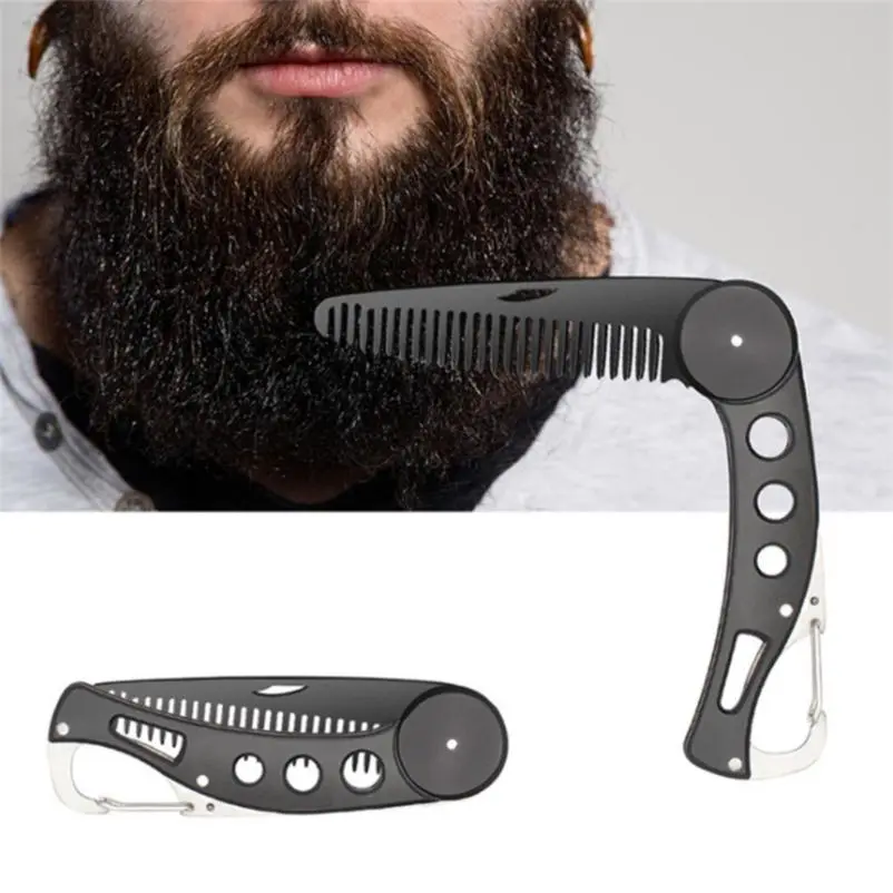 Household Men Beard Brush Shaving Brushe Stainless Steel Men's Mustache Comb