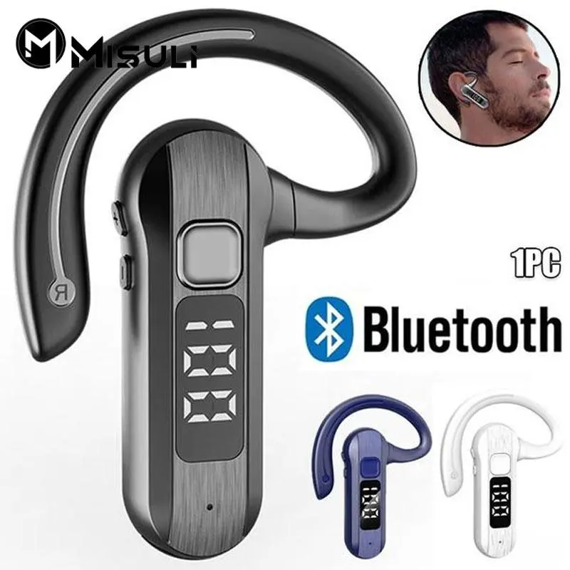 Bluetooth5.2 Single Headset Wireless Business Earphone Sport Bluetooth Headphones Earhook Earbuds With Microphone