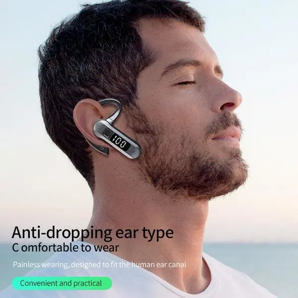 Bluetooth5.2 Single Headset Wireless Business Earphone Sport Bluetooth Headphones Earhook Earbuds With Microphone