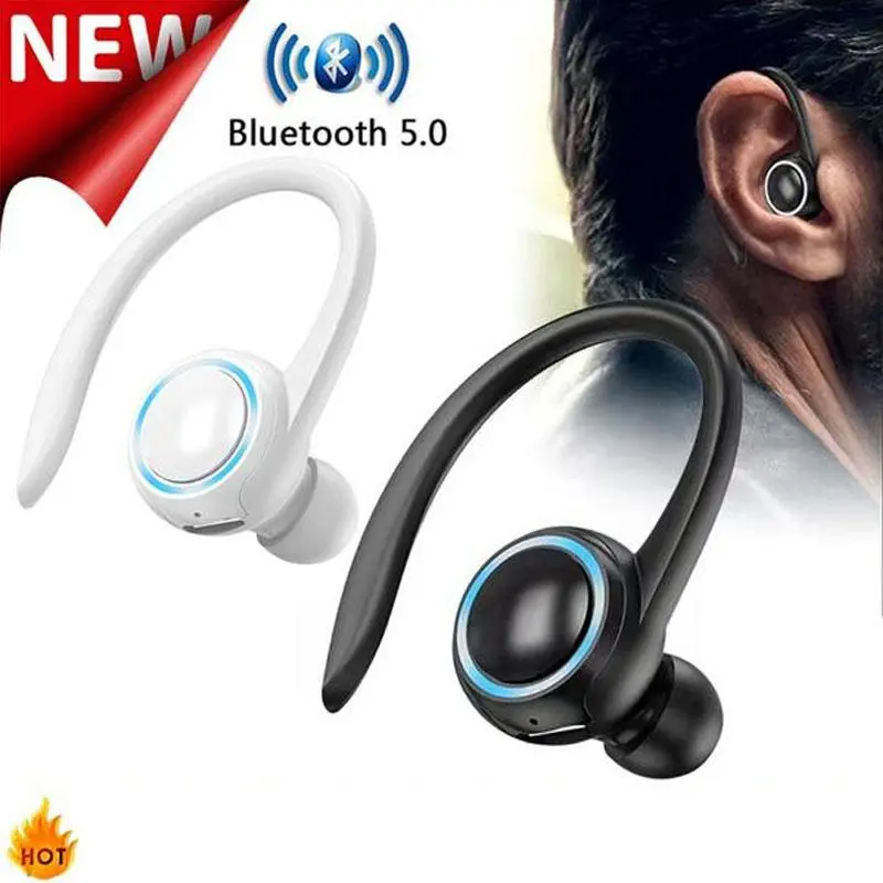 A1S Bluetooth 5.2 Headset One-Ear Earhook Sports Earphone Long Standby Mini In-Ear Business Earhook Headphone