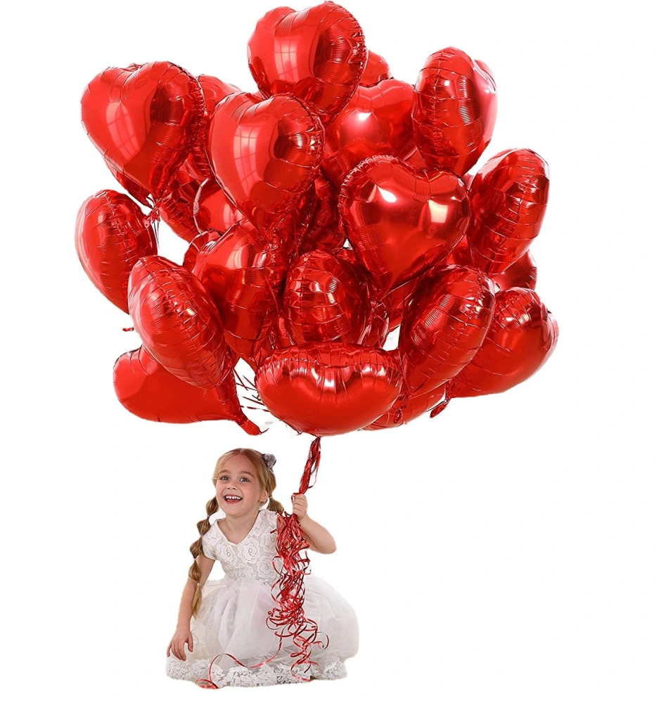 12pcs /set 18" Love Heart Foil Helium Balloons Mylar Balloon Wedding Birthday Party Decoration