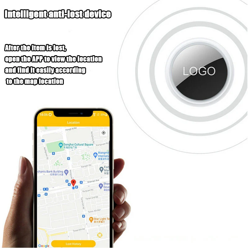 Round Bluetooth Anti-lost Device Mobile Phone Key Smart Bluetooth 4.0 Anti-lost Device Two-way Object Finder with Protective Cover