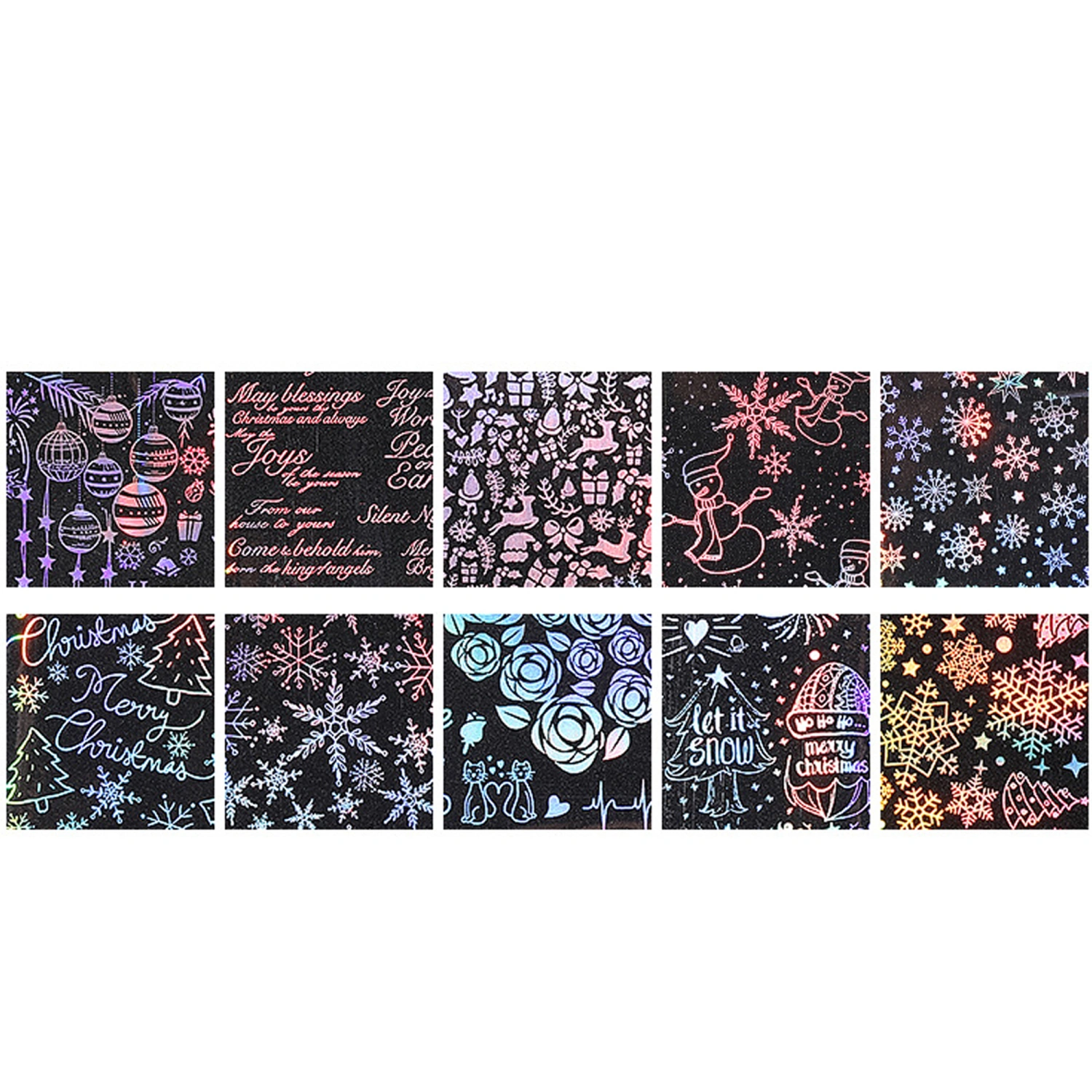 Christmas Nail Stickers, Manicure Stickers Halloween Nail Stickers Nail Art DIY Supplies