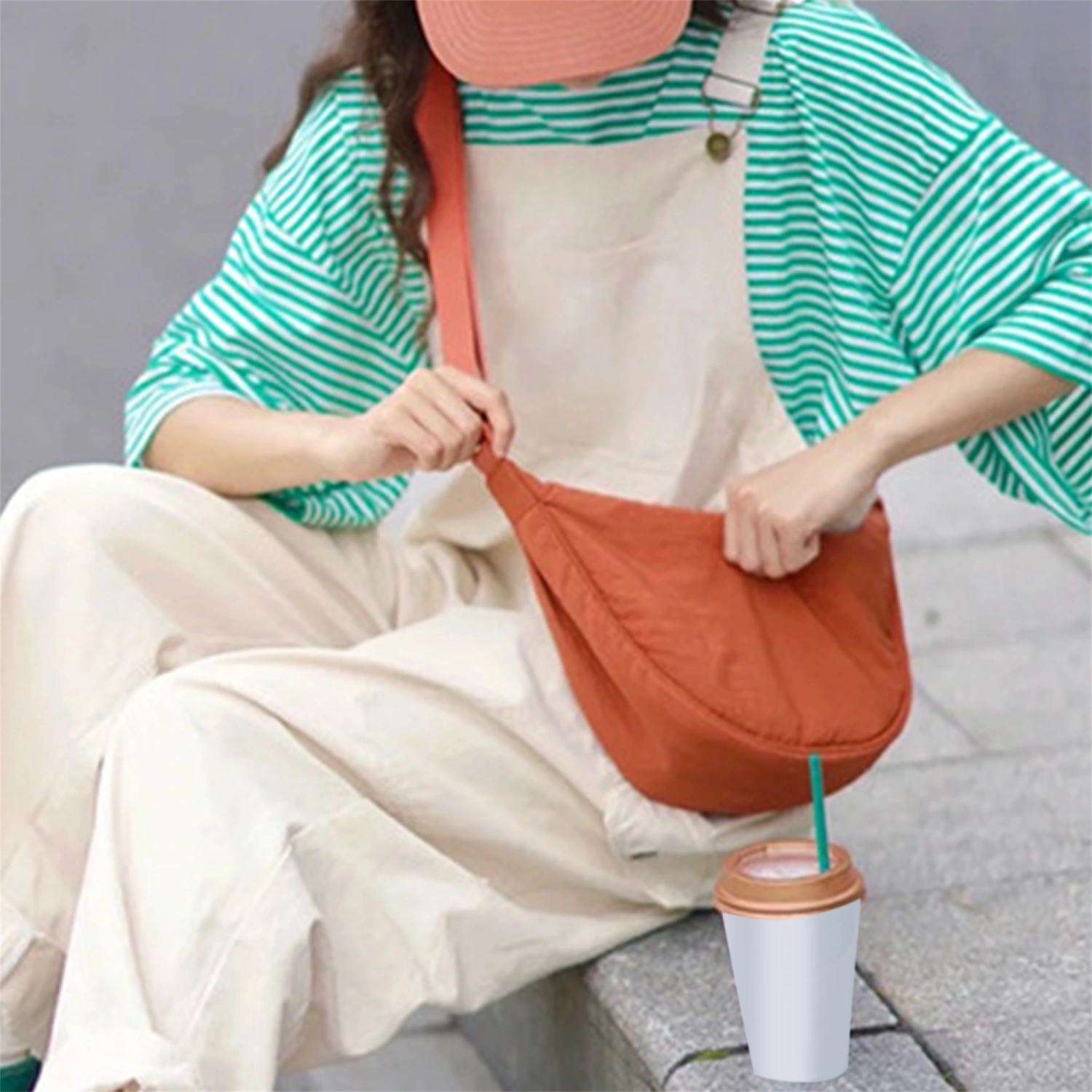 Fashion Crossbody Bags for Women Large Capacity Shoulder Bag Simple Underarm Bag Solid Color Dumpling Bags Casual Satchels