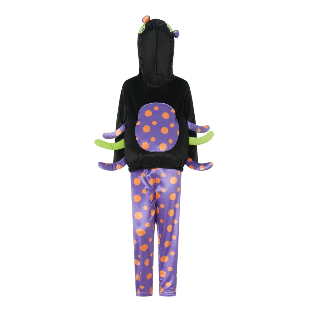 Halloween Children Pumpkin Costume, Kids Bat Cosplay Outfits Clothes, Carnival Party Stage Show Role Play Spider Costume