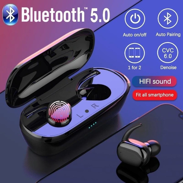 Wireless Bluetooth Earphones Waterproof Sport Running In-Ear Headset Noise Cancelling 3D Stereo Earpieces With Mic And Charging Box