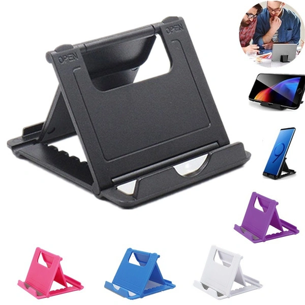 Creative portable universal folding plastic phone holder tablet computer stand