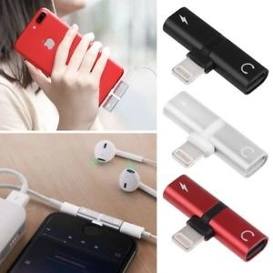 Adapter for iPhone X 8/8/7/7 Plus Aux Splitter Audio Headphone Charge Cable Cord-FAST Shipping