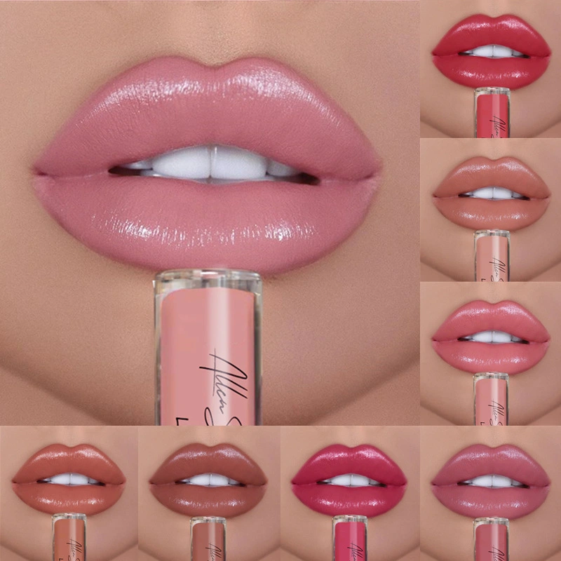 12Colors Creamy Nude Pink Creme Long Lasting Liquid Lipstick Makeup Waterproof Lips Gloss Lipstick Makeup