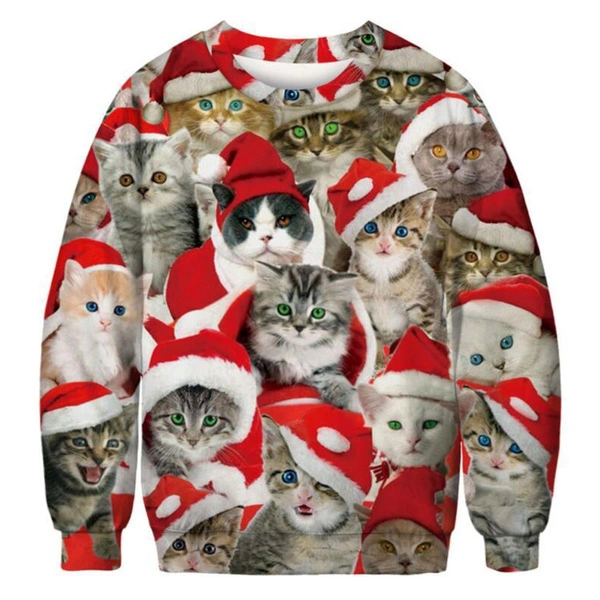 Christmas Sweater Ugly Jacket Festival Clothing Pullover For Women Men Thicken Casual isfang