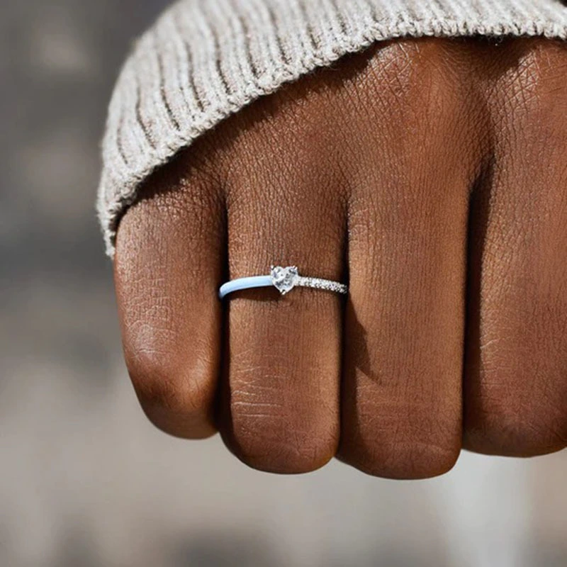 Light Luxury Temperament Love Cut Ring