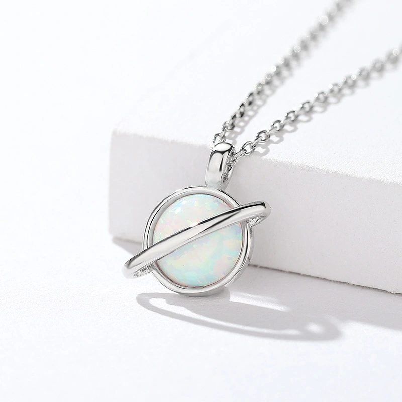 European And American Jewelry Opal Planet Niche Design Necklace Collarbone Chain