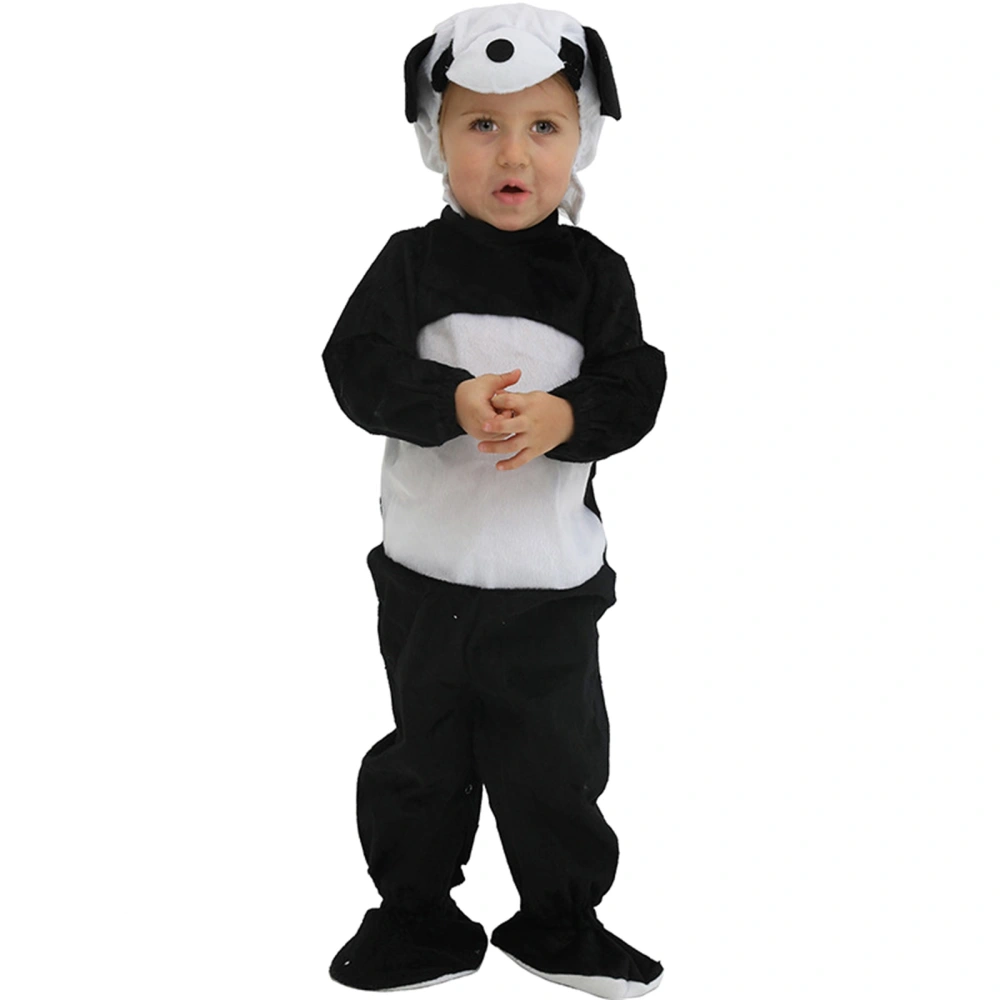 Toddler Halloween Costume Cute Panda Jumpsuit Costume with Hood + Shoe Covers for Kids