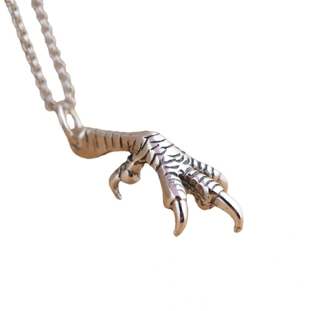 Bird Claw Tower Dragon Pendant Necklace