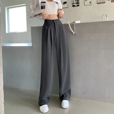 Straight Suit Pants Women's Spring And Autumn High Waist Drooping Slimming