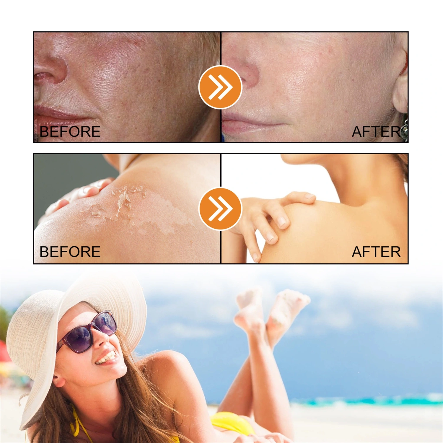 Sun Barrier Body Glow Oil SPF50+ 50ml(1.7 fl.oz) Light Moisturizing Sunblock Vegan Hydrating Long Lasting Body Sunscreen