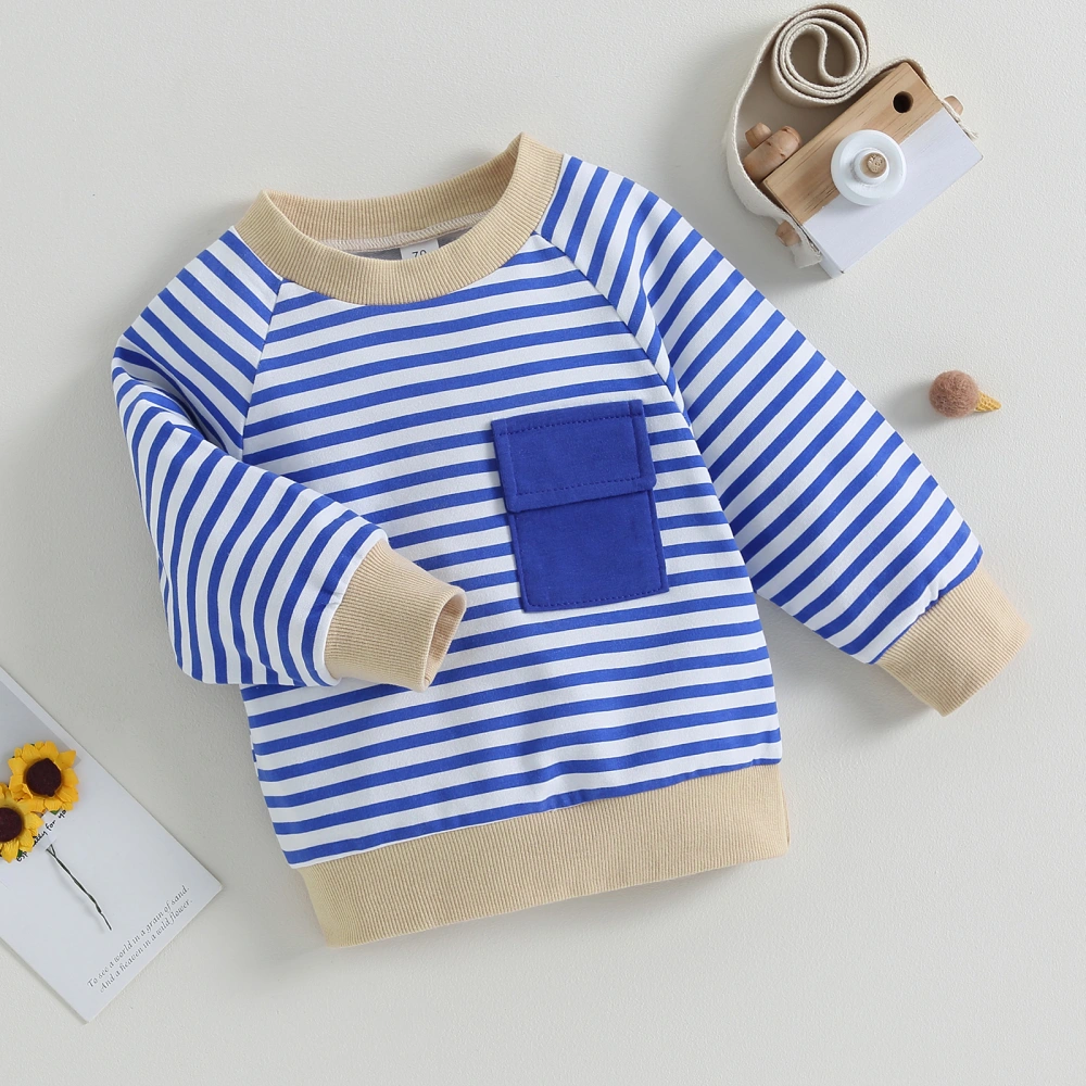 Newborn Baby Sweatshirt Casual Stripe Print Long Sleeve Pullovers Autumn Shirt for Toddler Girls Boys