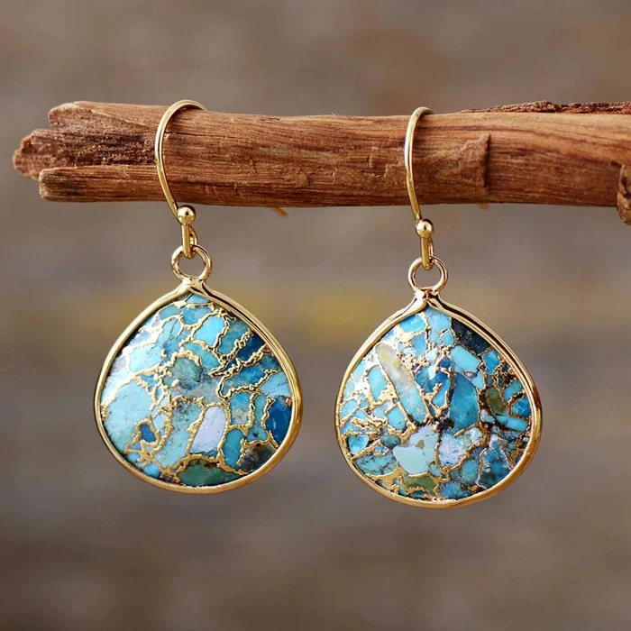 Advanced Texture Temperament Irregular Pendants Earrings