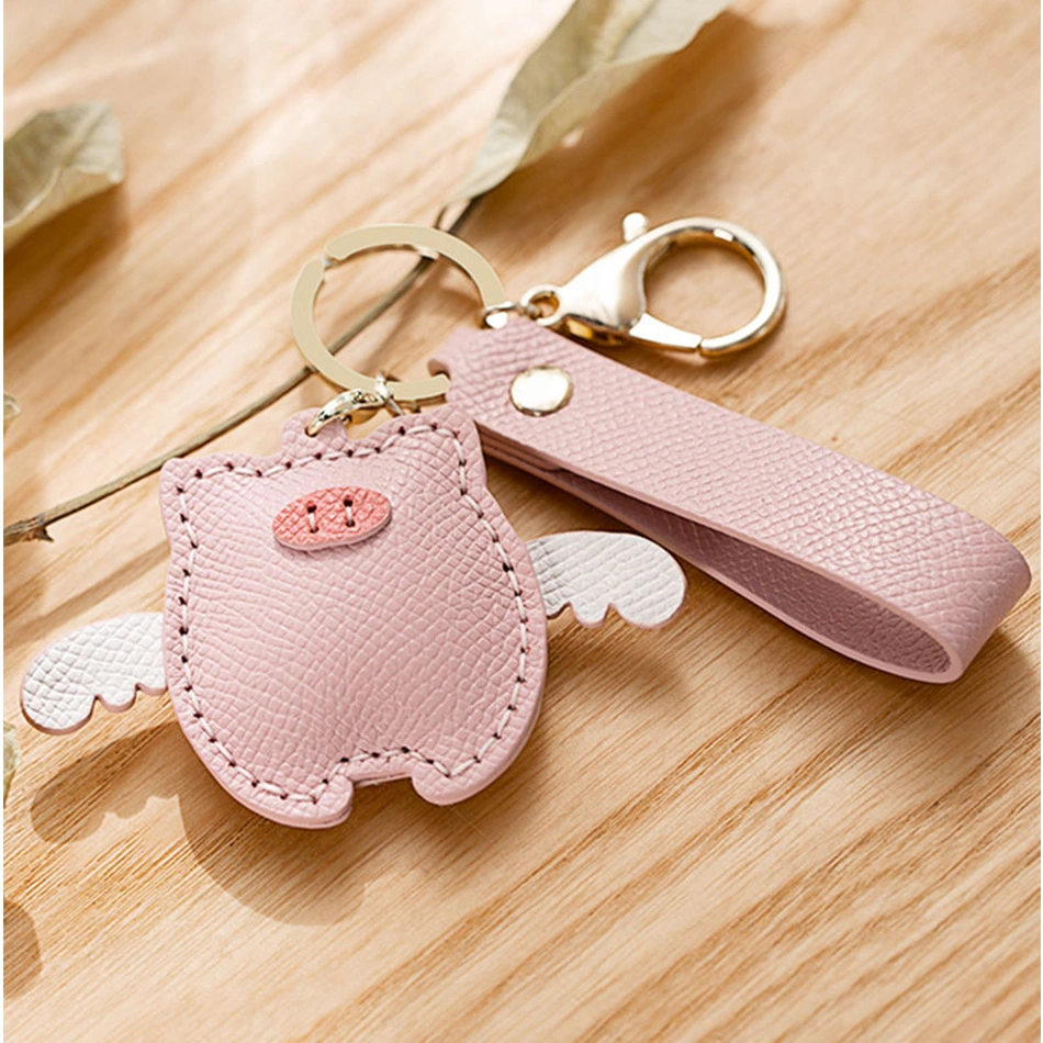 Lovely Key Buckle Pig Cartoon Car