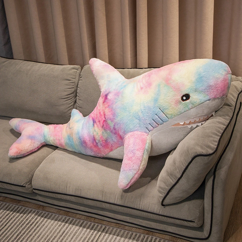 Cartoon Colorful Shark Plush Toy