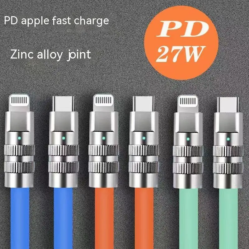 Fast Charge Data Cable With Light Flash Charging Data Cable Pd Interface 120W