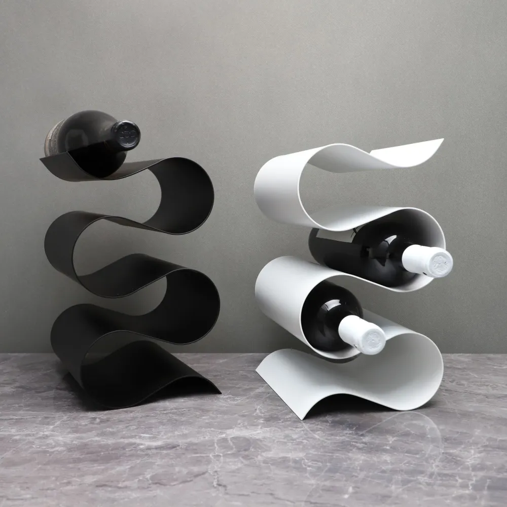 Modern Minimalist Metal S-shaped Wine Rack