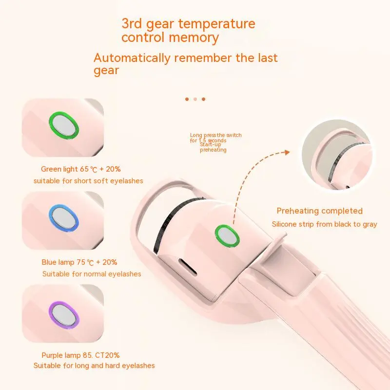 Charging Port Three-speed Temperature Control Electric Eyelash Curler