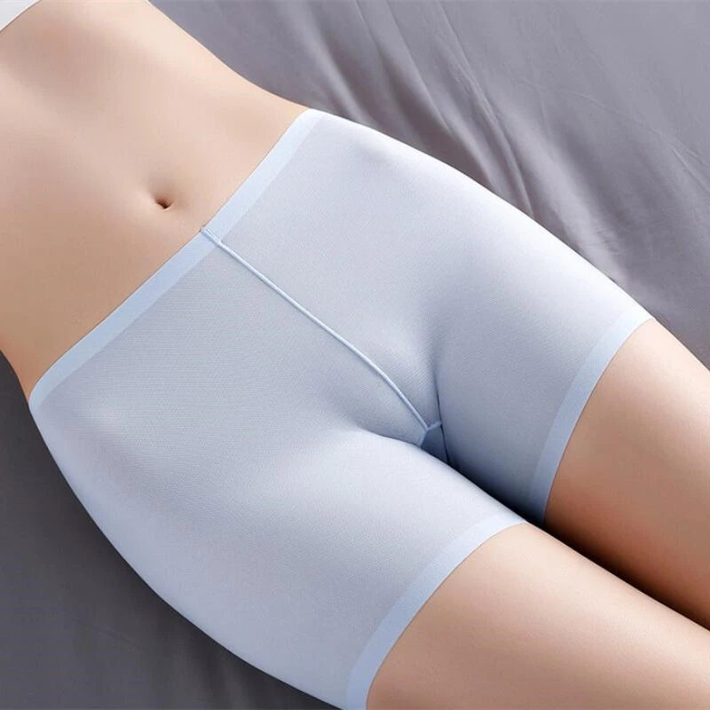 Ice Silk Seamless Women's Leggings Ultra-thin Mesh Breathable Cotton Underwear