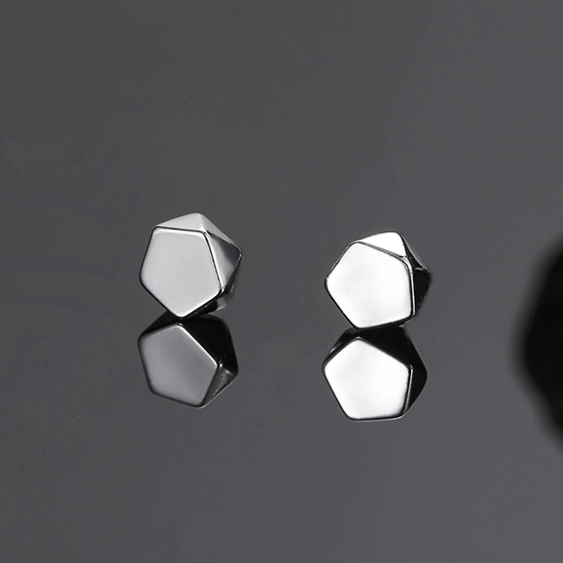 Rhombus Magnetic Ear Clip Without Pierced Ears Men's Fashion Personality