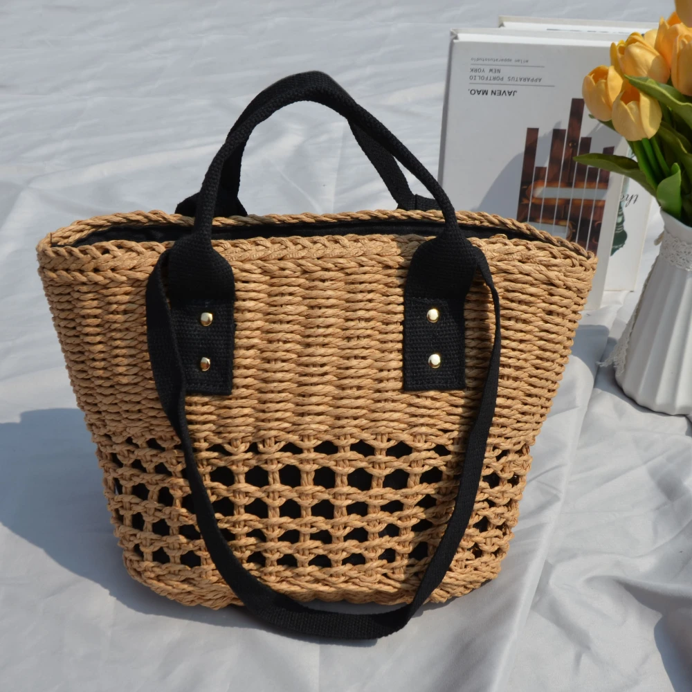 New Women's Fashion Shoulder Portable Straw-weaved Bag