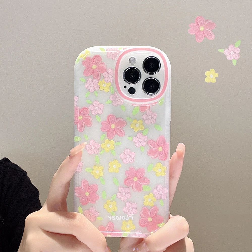 Fashion Simple Floral Mobile Phone Protective Case