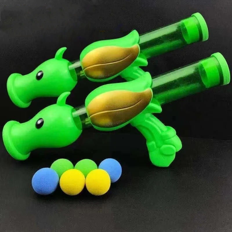 Peashooter Toy Plant Pneumatic Cannon Air Powered Toy Soft Soft Rubber