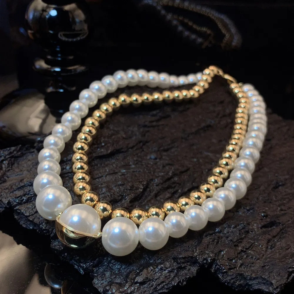 High Luxury French Style Cold Style All-match Shell Pearls Necklace