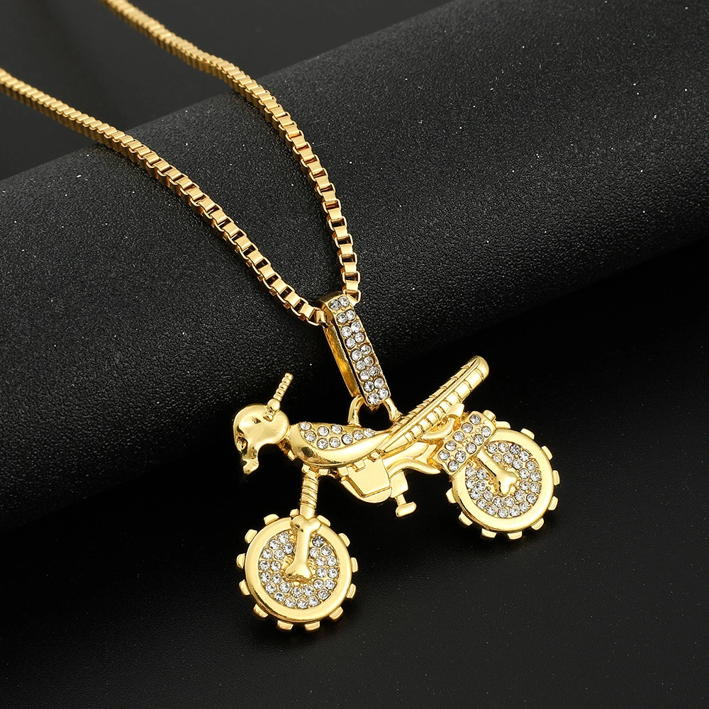 Airplane Motorcycle Pendant Cross Fashion Necklace