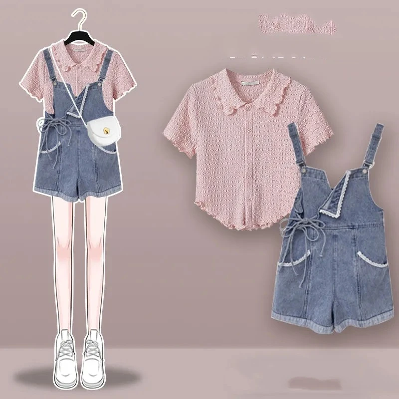 Tops Shorts Slimming Covering And Carrying Pants Set