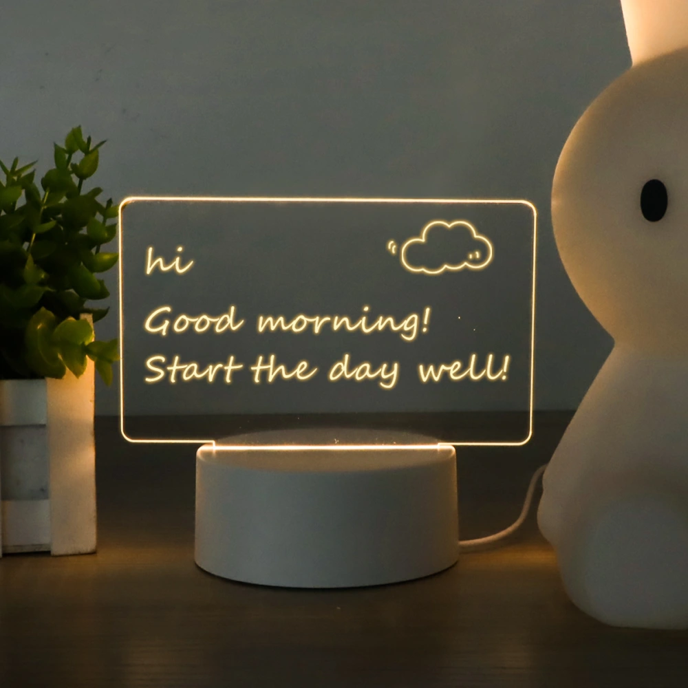 Usb Desktop Night Light Luminous Handmade Writing Board