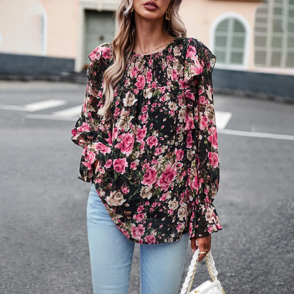 Autumn And Winter Foreign Trade Women's Temperament Commute Long-sleeved Shirt