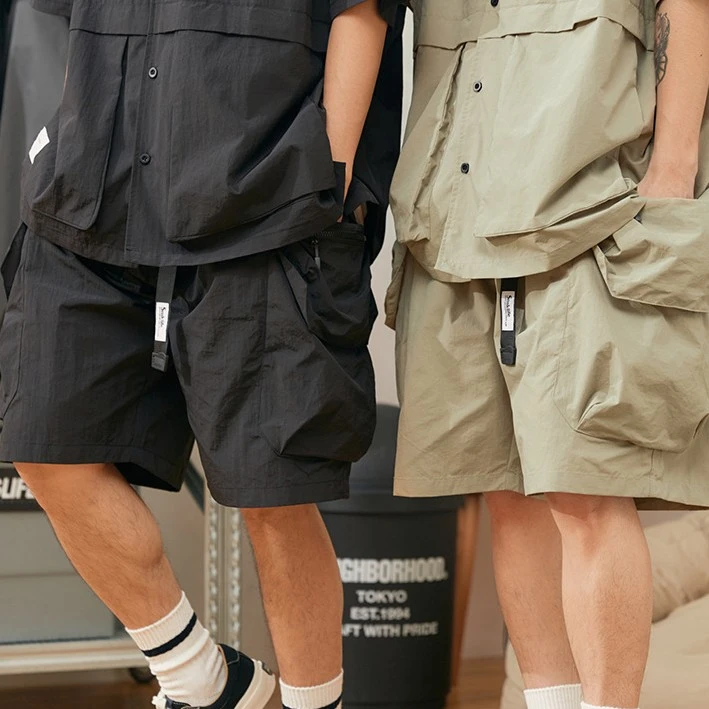 Japanese Harajuku Fan Can Be Workwear With Pocket Big Shorts