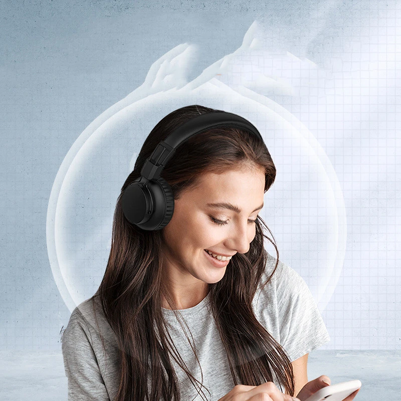 Bluetooth Active Noise Reduction Stereo With Microphone Game Computer Cellphone Anc Wireless Folding Headset