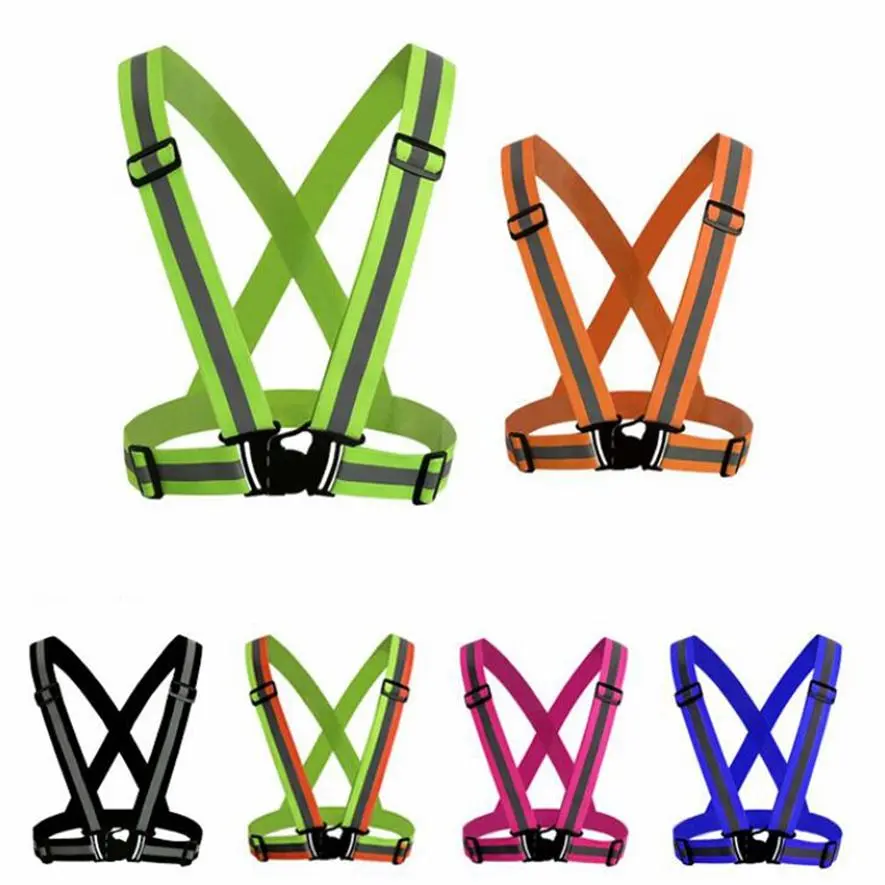 Reflective Suspenders Night Protection Reflective Vest Elastic Suspenders Clothing Riding Reflective Clothing Traffic Safety Suspenders