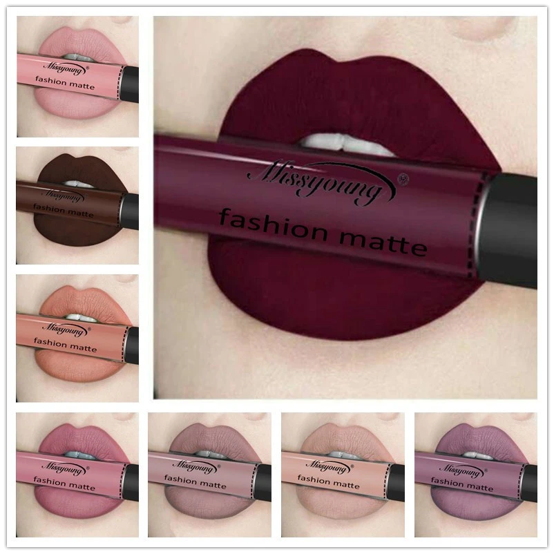 Sexy 12 Colors Long Lasting Waterproof Matte Nude Velvet Lipgloss Liquid Lipstick Gift