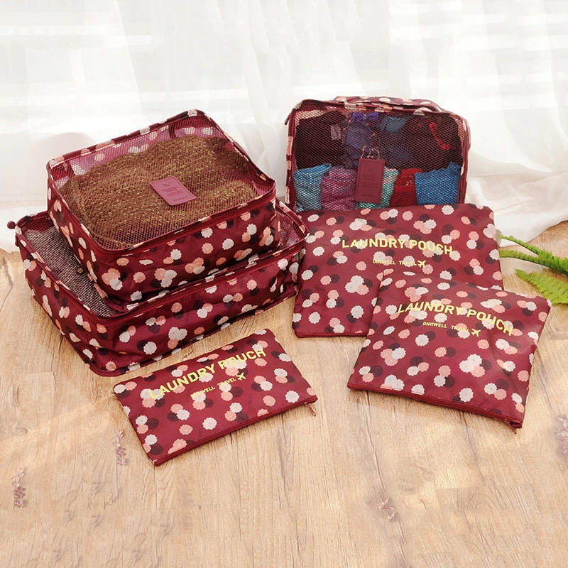 Travel Storage Color Six-piece Suit Travel Storage Bag