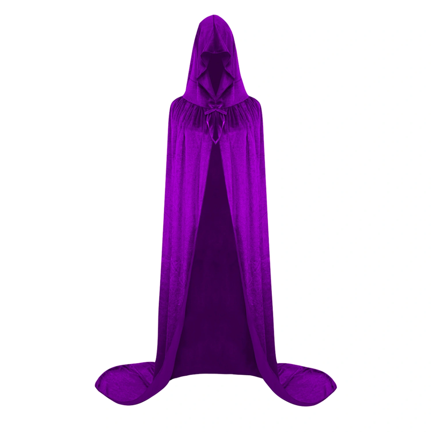 Witch Cloak for Adults & Kids Solid Color Hooded Cape Witch Costume Halloween Cosplay Costumes for Women and Men