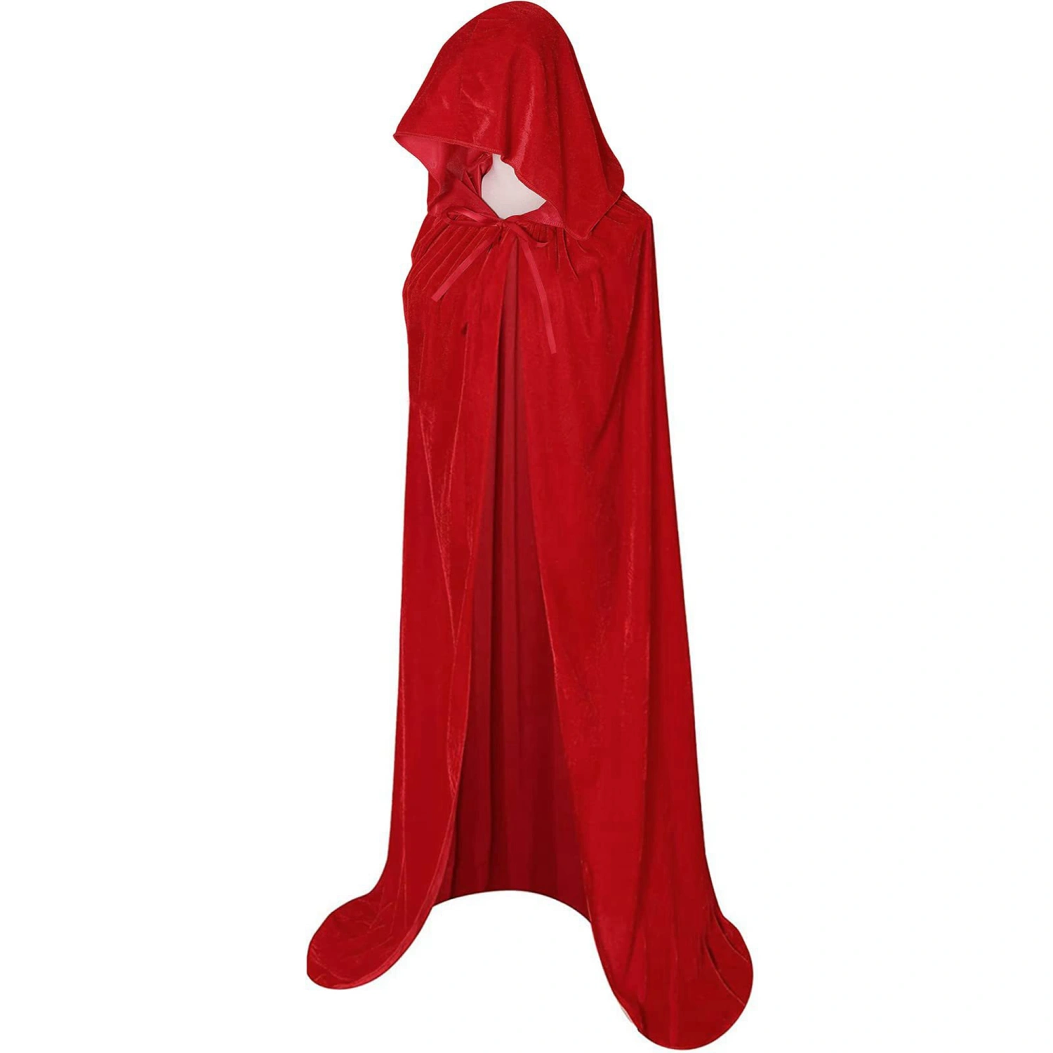 Witch Cloak for Adults & Kids Solid Color Hooded Cape Witch Costume Halloween Cosplay Costumes for Women and Men